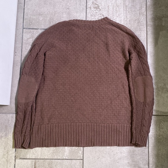 Cable Knit Sweater with Elbow Patches - Picture 6 of 6